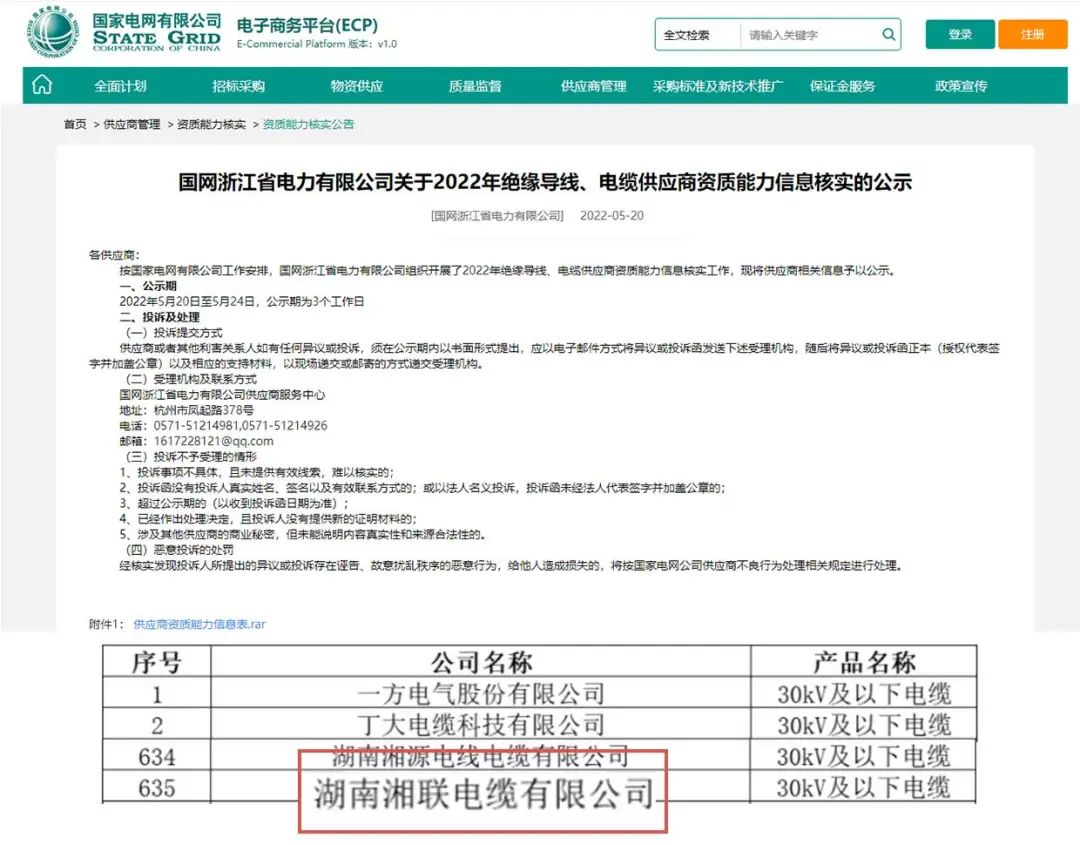 喜訊 | 湘聯(lián)電纜順利通過(guò)國(guó)家電網(wǎng)“供應(yīng)商資質(zhì)能力”審核！